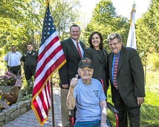 SGT Bernard Pothier, Rep. Brad Jones. Jean Delios, Bob LeLacheur