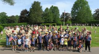 Scouts doing a great job decorating cemeteries for Memorial Day