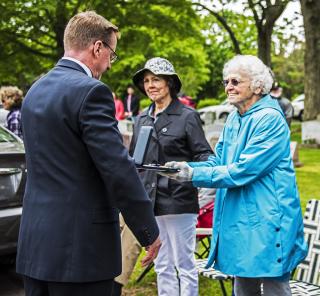 Medal of Liberty presentation to Evelyn Croce